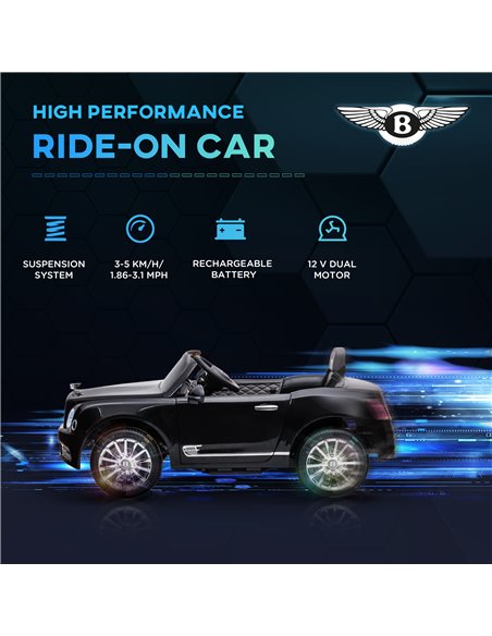 HOMCOM Kids Electric Ride On Car with Parent Remote, 12V Battery Powered Toy Car with Music Horn Lights MP3 Suspension Wheels fo - pic 5372 | FastDaddyshop