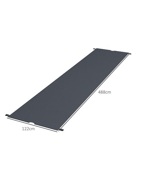 Outsunny 2 Pcs UV Protection Pergola Replacement Canopy, Pergola Shade Cover, Easy to Install, for 3 x 3(m) Pergola, Dark Grey 8 - pic 53741 | FastDaddyshop