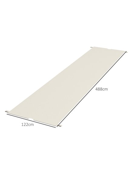 Outsunny 2 Pcs UV Protection Pergola Replacement Canopy, Pergola Shade Cover, Easy to Install, for 3 x 3(m) Pergola, Cream White - pic 53750 | FastDaddyshop