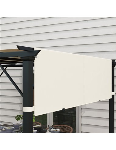 Outsunny 2 Pcs UV Protection Pergola Replacement Canopy, Pergola Shade Cover, Easy to Install, for 3 x 3(m) Pergola, Cream White