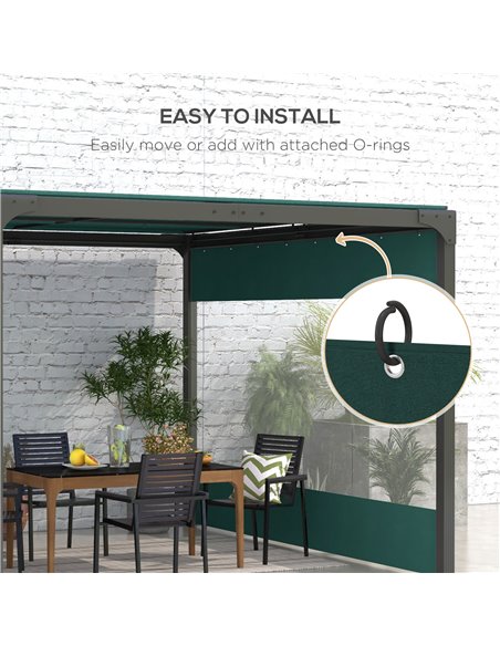 Outsunny Set of Two 3 x 2m Replacement Pergola Panels - Green 84C-491V00GN - pic 53762 | FastDaddyshop