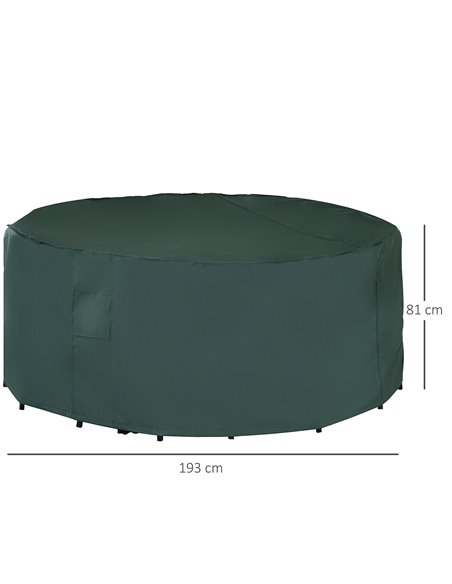 Outsunny Garden  Patio Large Furniture Set Round Cover 600D Oxford Waterproof Φ193 x 80H cm 84B-352 - pic 53786 | FastDaddyshop