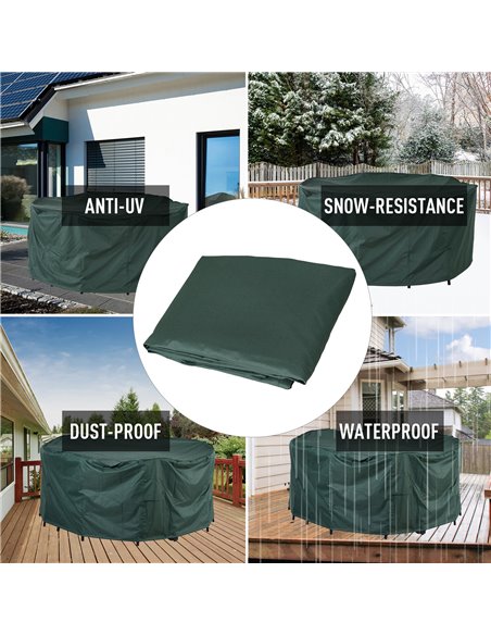 Outsunny Garden  Patio Large Furniture Set Round Cover 600D Oxford Waterproof Φ193 x 80H cm 84B-352 - pic 53787 | FastDaddyshop