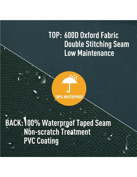 Outsunny Garden  Patio Large Furniture Set Round Cover 600D Oxford Waterproof Φ193 x 80H cm 84B-352 - pic 53788 | FastDaddyshop