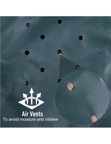 Outsunny Garden  Patio Large Furniture Set Round Cover 600D Oxford Waterproof Φ193 x 80H cm 84B-352