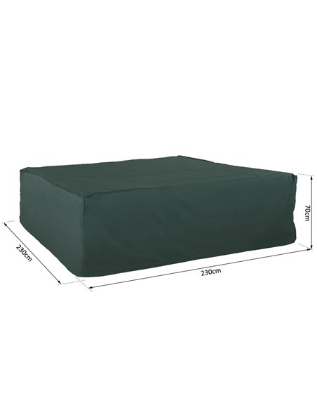 Outsunny Patio Furniture Set Cover Large, 600D Oxford Square Waterproof, 230L x 230W x 70H cm 84B-351 - pic 53795 | FastDaddyshop