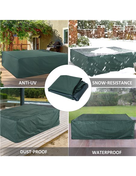 Outsunny Patio Furniture Set Cover Large, 600D Oxford Square Waterproof, 230L x 230W x 70H cm 84B-351 - pic 53798 | FastDaddyshop