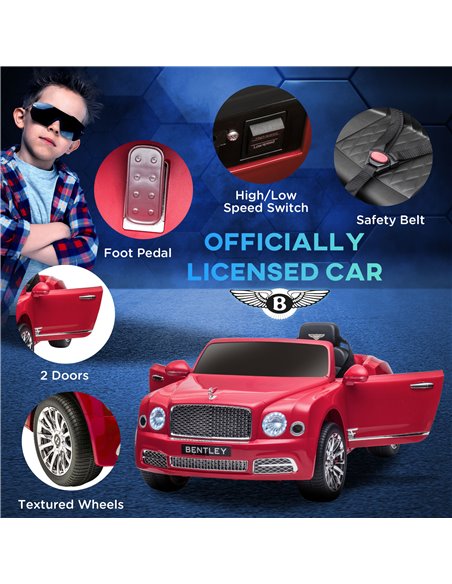 HOMCOM Kids Electric Ride On Car with Parent Remote, 12V Battery Powered Toy Car with Music Horn Lights MP3 Suspension Wheels fo - pic 5383 | FastDaddyshop