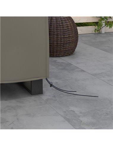 Outsunny Patio Furniture Set Cover Large Square, 600D Oxford Waterproof Protection, 230 x 230 x 70cm, Grey 84B-351V00GY