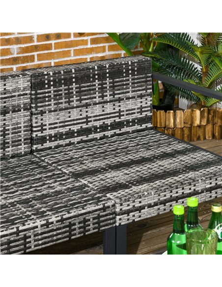 Outsunny 6 Pieces Patio Furniture Set with Sofa, Armchair, Stool, Metal Table, Cushions, for Outdoor, Charcoal Grey 860-332V70CG - pic 53862 | FastDaddyshop