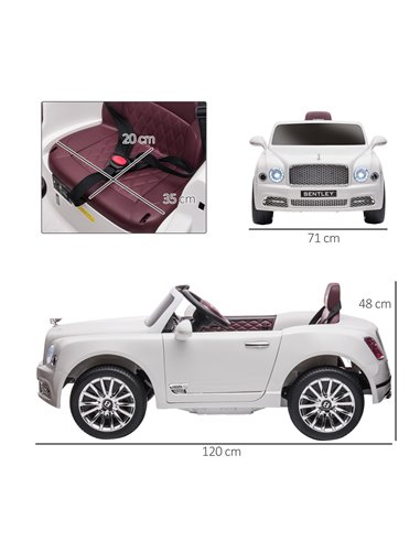 HOMCOM Kids Electric Ride On Car with Parent Remote, 12V Battery Powered Toy Car with Music Horn Lights MP3 Suspension Wheels fo
