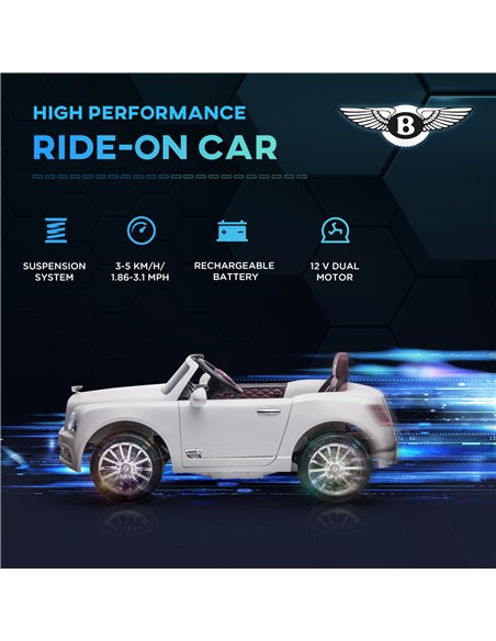HOMCOM Kids Electric Ride On Car with Parent Remote, 12V Battery Powered Toy Car with Music Horn Lights MP3 Suspension Wheels fo - pic 5388 | FastDaddyshop