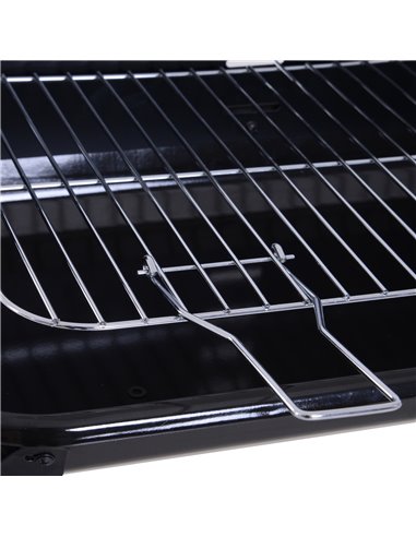 Outsunny BBQ Grill Trolley Charcoal BBQ Barbecue Grill Outdoor Patio Garden Heating Smoker with Side Trays Storage Shelf and Whe