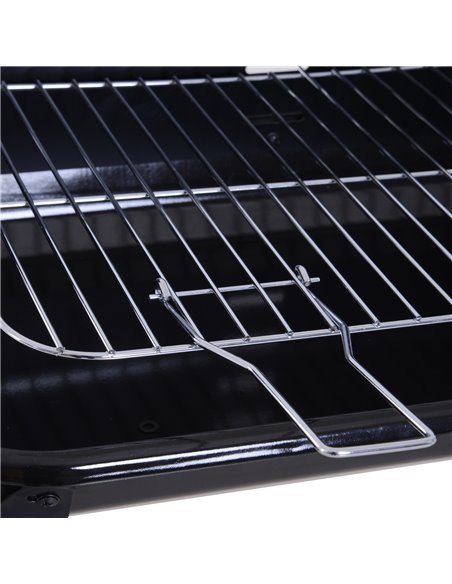 Outsunny BBQ Grill Trolley Charcoal BBQ Barbecue Grill Outdoor Patio Garden Heating Smoker with Side Trays Storage Shelf and Whe - pic 53917 | FastDaddyshop