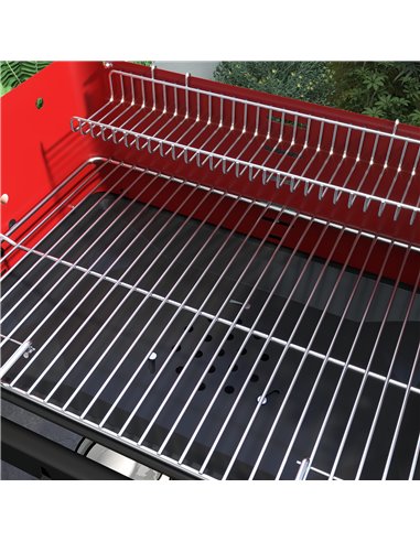 Outsunny Outdoor 5-Level Grill Height Charcoal Barbecue Grill Trolley, Red 846-149V00RD