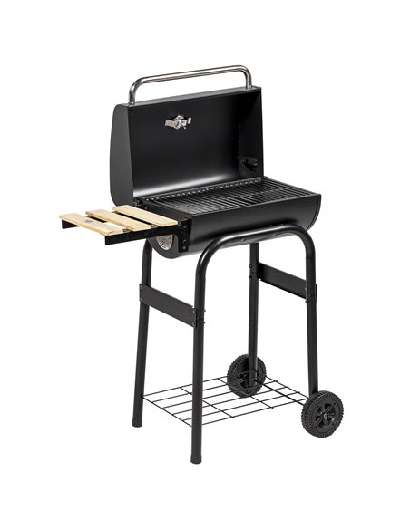 Outsunny Outdoor Wheeled Charcoal Barbecue Grill Trolley, Black 846-148V01BK - pic 53955 | FastDaddyshop