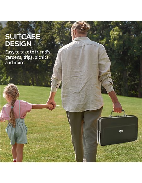 Outsunny Foldable Suitcase Design Mini Charcoal Barbecue Grill BBQ, Black 846-145V00BK - pic 53976 | FastDaddyshop