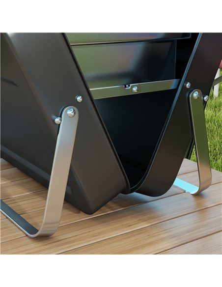 Outsunny Foldable Suitcase Design Mini Charcoal Barbecue Grill BBQ, Black 846-145V00BK - pic 53980 | FastDaddyshop