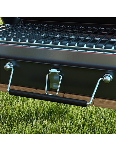 Outsunny Foldable Suitcase Design Mini Charcoal Barbecue Grill BBQ, Black 846-145V00BK - pic 53981 | FastDaddyshop