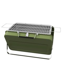Outsunny Foldable Suitcase Design Mini Charcoal Barbecue Grill BBQ, Green 846-145V00GN