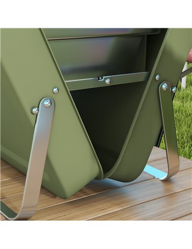Outsunny Foldable Suitcase Design Mini Charcoal Barbecue Grill BBQ, Green 846-145V00GN