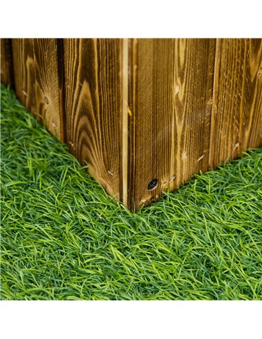 Outsunny 70L Garden Flower Raised Bed Pot Wooden Outdoor Large Rectangle Planter Vegetable Box Outdoor Herb Holder Display (80L 