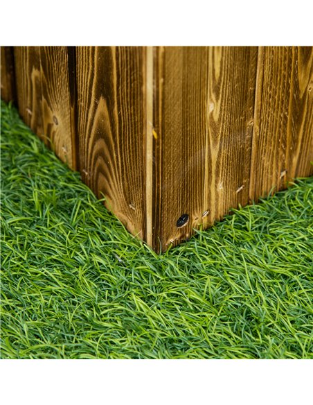 Outsunny 70L Garden Flower Raised Bed Pot Wooden Outdoor Large Rectangle Planter Vegetable Box Outdoor Herb Holder Display (80L  - pic 54017 | FastDaddyshop
