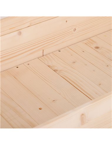 Outsunny Garden Wooden Planters,  Non-Woven Fabric, Rectangular Raised Bed,Fir Wood, Indoor/Outdoor, 122.5Lx56.5Wx76H cm 845-239
