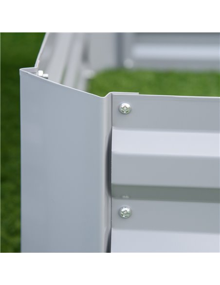 Outsunny Set of 2 Raised Garden Bed, Elevated Planter Box with Galvanized Steel Frame for Growing Flowers, Herbs, 1m x 1m x 0.3m - pic 54124 | FastDaddyshop