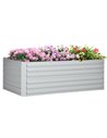 Outsunny 180 x 90 x 59 cm Galvanised Steel Outdoor Planter, Grey 845-774V00LG