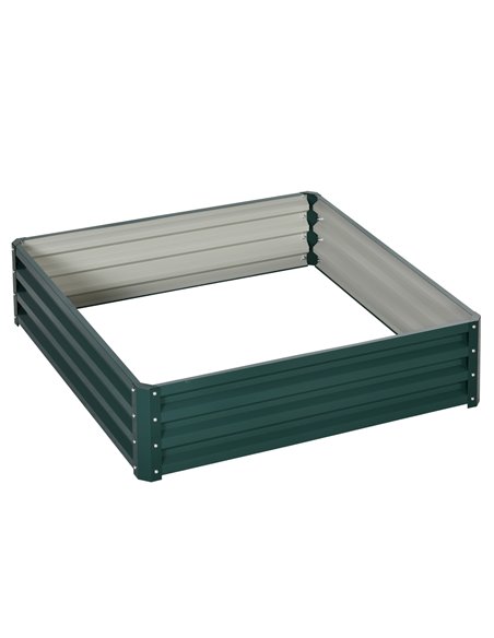 Outsunny 120 x 120 x 30 cm Square Planter Box, Green 845-040V01GN - pic 54171 | FastDaddyshop