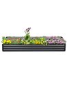 Outsunny 241x90.5x30cm Metal Raised Garden Bed Planter Box, Grey 845-518GY