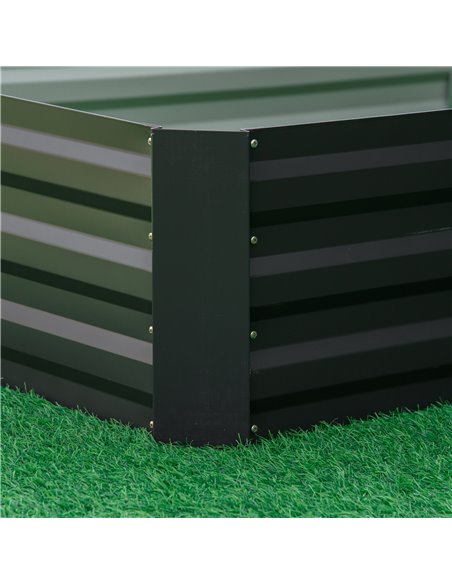 Outsunny Metal Raised Garden Bed Planter Box Outdoor Planters for Growing Flowers, Herbs, Grey, 241x90.5x30cm 845-518GY - pic 54205 | FastDaddyshop