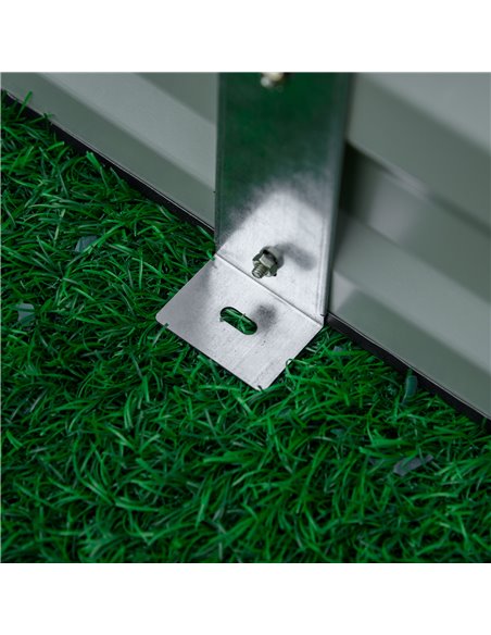 Outsunny Metal Raised Garden Bed Planter Box Outdoor Planters for Growing Flowers, Herbs, Grey, 241x90.5x30cm 845-518GY - pic 54206 | FastDaddyshop