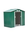 Outsunny 7ft x 4ft Lockable Garden Shed, Roofed Tool Metal Storage, Green 845-030GN