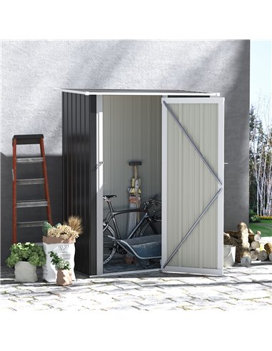 Outsunny Garden Storage Shed, Outdoor Tool Shed, Grey 845-328V01GY