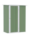 Outsunny Garden Storage Shed, Outdoor Tool Shed, Light Green 845-328V01YG