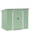 Outsunny 6.8 x 4.3ft Outdoor Garden Storage Shed, Light Green 845-496YG