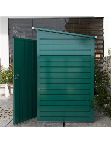 Outsunny 8 x 4FT Galvanised Garden Storage Shed, Metal Outdoor Shed with Double Doors and 2 Vents, Green 84H-118V00GN - pic 54466 | FastDaddyshop