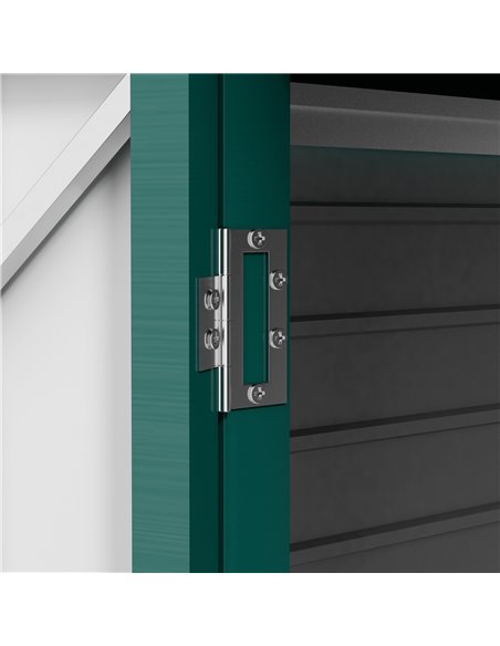 Outsunny 8 x 4FT Galvanised Garden Storage Shed, Metal Outdoor Shed with Double Doors and 2 Vents, Green 84H-118V00GN - pic 54467 | FastDaddyshop