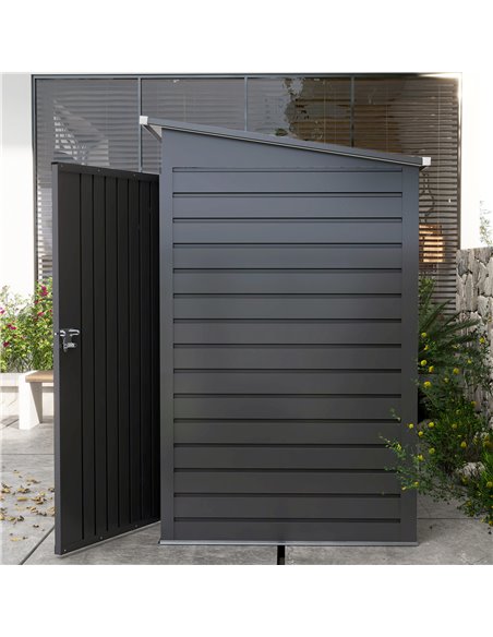 Outsunny 8 x 4FT Galvanised Garden Storage Shed, Metal Outdoor Shed with Double Doors and 2 Vents, Grey 84H-118V00GY - pic 54475 | FastDaddyshop