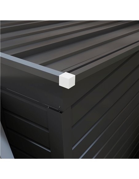 Outsunny 8 x 4FT Galvanised Garden Storage Shed, Metal Outdoor Shed with Double Doors and 2 Vents, Grey 84H-118V00GY - pic 54476 | FastDaddyshop