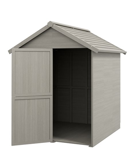 Outsunny 6 x 6.5FT Wooden Shed, Floor Included Garden Storage Shed with Waterproof Apex Roof and Clear Window 84H-099V00GY - pic 54477 | FastDaddyshop