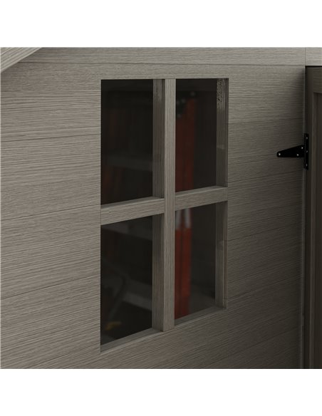 Outsunny 6 x 6.5FT Wooden Shed, Floor Included Garden Storage Shed with Waterproof Apex Roof and Clear Window 84H-099V00GY - pic 54484 | FastDaddyshop