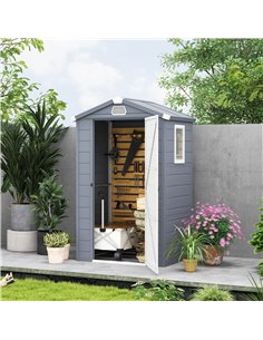 Outsunny 4 x 3ft Garden Shed with Foundation Kit, Grey 845-410V01CG 2