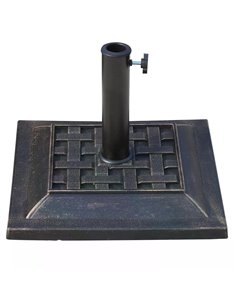 Outsunny 44 cm Square Garden Parasol Stand-Bronze Resin 01-0415