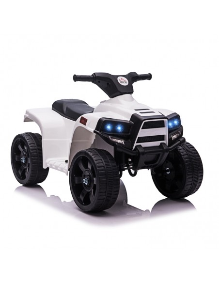 Homcom 18m+ Kids Electric Quad Bike ATV 6V with Headlights, Black-White - pic 5454 | FastDaddyshop