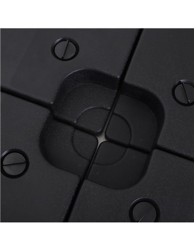 Outsunny 4 Pieces Portable Sand or Water Fillable Parasol Base Cross Stand Weights Square Holder Cantilever Garden (Pole&Cross S