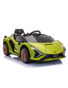 Homcom 3+ Kids Electric Car 12V Lamborghini SIAN with Parental Remote Control, Lights, MP3, Green