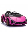 Homcom 3+ Kids Electric Car 12V Lamborghini SIAN with Parental Remote Control, Lights, MP3, Pink